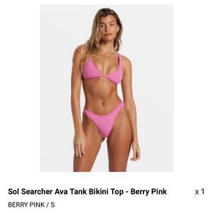Billabong Sol Searcher Ava Top and Tanga Bottom Bikini Berry Pink